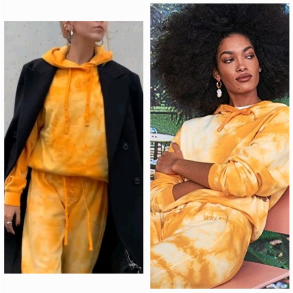 WSLY BANDIER 2-pc EcoSoft tie-up jogger goop hoodie sweatpants lounge set $305 m - Picture 1 of 14